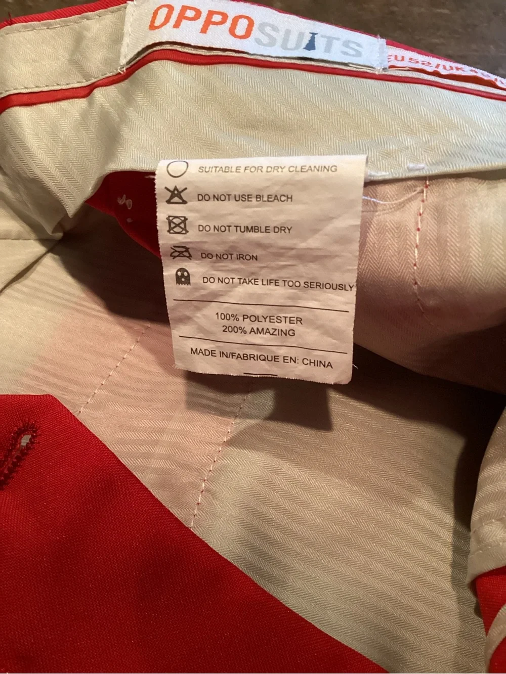 OPPOSUITS Red Dress Shorts Mens 34 Flat Front Tailored Golf Derby